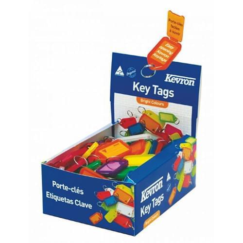 Kevron Keytags Plastic Tub Assorted ID5AC100Z (PK100)