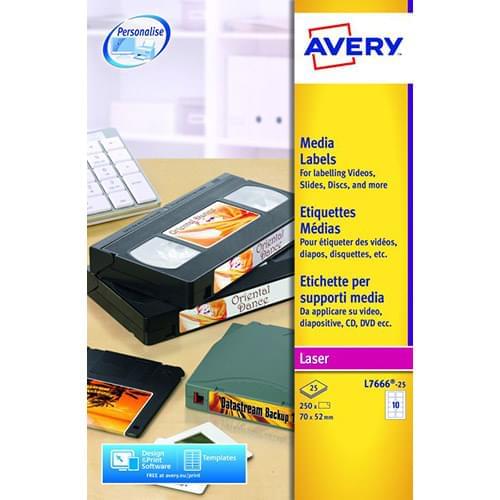 Avery 35inch Diskette Label 70x52mm L7666-25 PK250