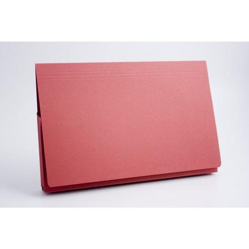 Guildhall Document Wallet Full Flap 35mm Foolscap Red PK50