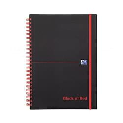 Black n Red A5 Wirebound Polypropylene Cover Notebook PK5