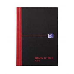 Black n Red A6 Casebound Hardback Notebook PK5