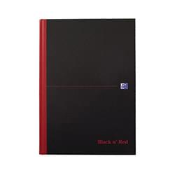 Black n Red A4 Casebound Hardback Notebook PK5