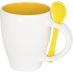 Nadu 250 ml ceramic mug with spoon