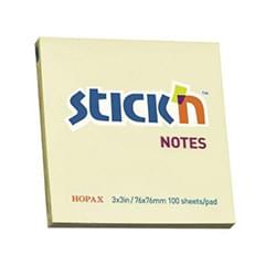 ValueX Stickn Sticky Notes 76x76mm Pastel Yellow (Pack 12)