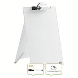 Nobo Glass Desktop Whiteboard Easel Brilliant White