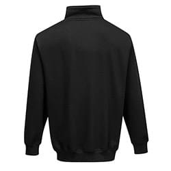 Portwest Zip Neck Sweatshirt Black