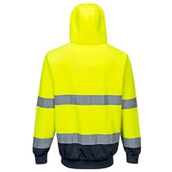 Portwest Hi-Vis Two-Tone Hooded Sweater Yellow