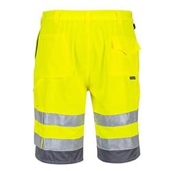 Portwest Hi-Vis Pollycotton Shorts Yellow/Grey