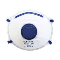 Portwest FFP2 Valved Respirator (Pk10) White - FFP2 Valved Respirator (Pk10)