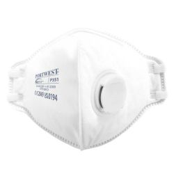 Portwest FFP3 Valved Respirator (Pk20) White - FFP3 Valved Respirator (Pk20)