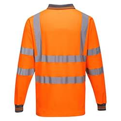 Portwest Cotton Comfort Polo  Long Sleeves Orange