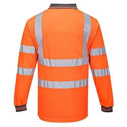 Portwest Hi-Vis Polo Shirt  Long Sleeves Orange