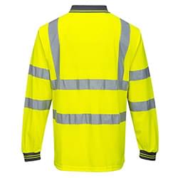 Portwest Hi-Vis Polo Shirt  Long Sleeves Yellow