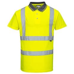 Portwest Hi-Vis Short Sleeves Polo Shirt Yellow