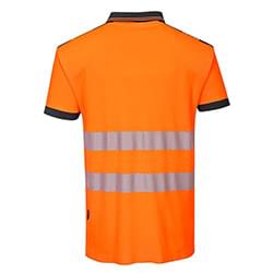 Portwest PW3 Hi-Vis Polo Shirt  Short Sleeves Orange/Black