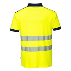 Portwest PW3 Hi-Vis Polo Shirt  Short Sleeves Yellow