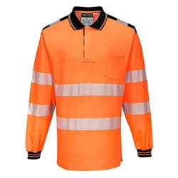 Portwest PW3 Hi-Vis Polo Shirt  Long Sleeves - PW3 Hi-Vis Polo Shirt  L/S