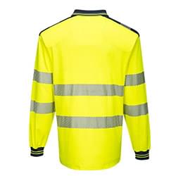 Portwest PW3 Hi-Vis Polo Shirt  Long Sleeves Yellow