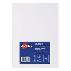 Avery A3L001-10 Standard Display Labels A3 Removable PK10