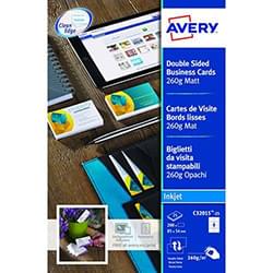 Avery Business Cards Double Sided Matt C32015-25 (200 Cards)