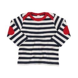 Babybugz Baby Stripy Long Sleeve T (With Elbow Patches)