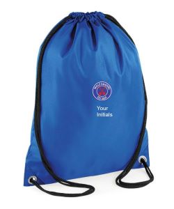 Malt Shovel Bagbase Budget Gymsac Royal With Printed Initials