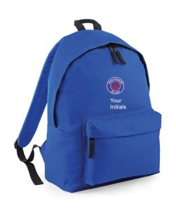 Malt Shovel Bagbase Original Fashion Backpack Bright Royal With Printed Initials