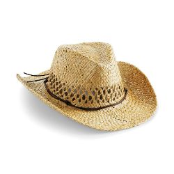 Beechfield Straw Cowboy Hat Natural