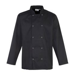 Premier Studded Front Long Sleeve Chef's Jacket