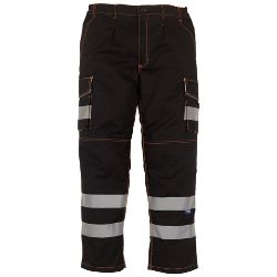 Yoko Hi-Vis Polycotton Cargo Trousers With Kneepad Pockets (Hv018T/3M)