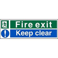 Fire Exit Keep Clear Sign - 