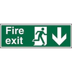 Fire Exit Down Sign - 