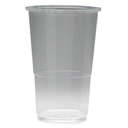 ValueX Flexiglass 1/2 Pint Clear Plastic Glass (Pack 50)