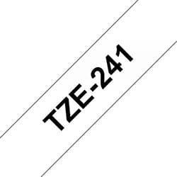 Brother TZE241 Black On White Label Tape 18mmx8m - 