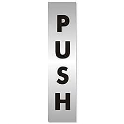 Brushed Aluminium Acrylic Push Sign