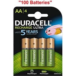 Duracell Ultra Power AA Rechargeable Batteries PK4 - 
