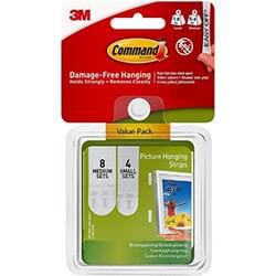 Command Picture Hanging Strips Value Pack 8 Medium 4 Small 17203