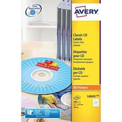 Avery Classic CD Labels 117mm Diameter L6043-100 2 Per Sheet PK200