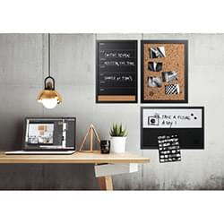  Bi-Office Black and White Message Personal Boards Pack 3 DD