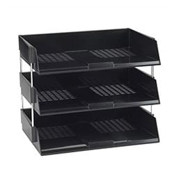Avery Letter Tray Wide Entry Black W44BLK